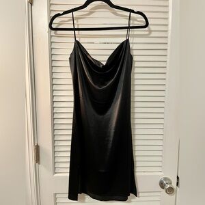 Mini, silk, black dress